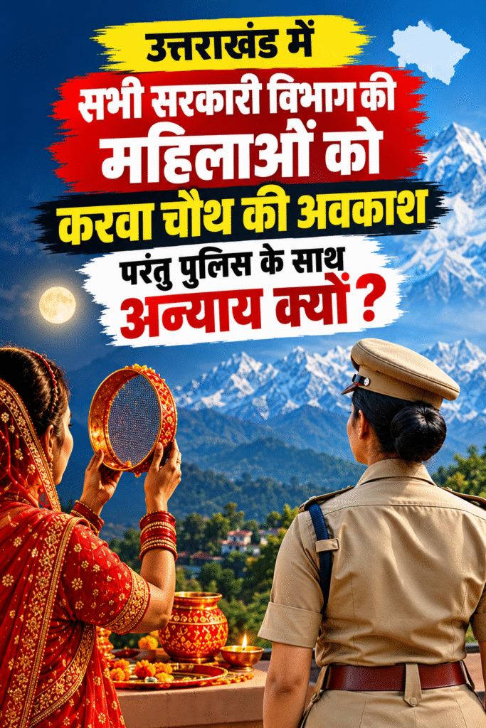 करवा चौथ पर सभी को अवकाश, तो पुलिस की महिला कर्मियों के साथ भेदभाव क्यों? करवा चौथ पर सभी को अवकाश, तो पुलिस की महिला कर्मियों के साथ भेदभाव क्यों?